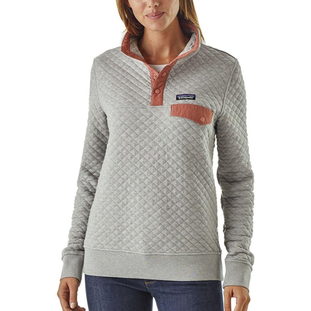 PATAGONIA Quilted Snap T Pullover Gray Clay {WW28}